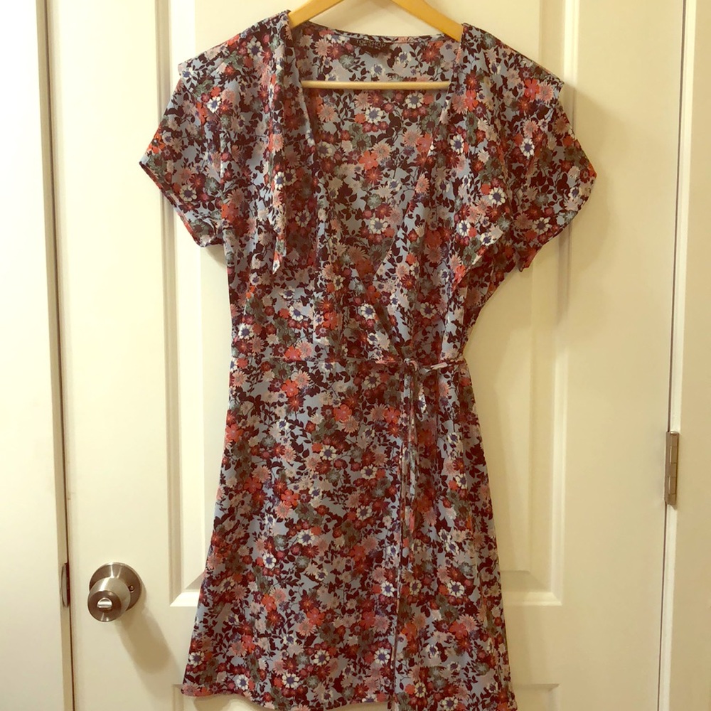 Topshop floral wrap dress